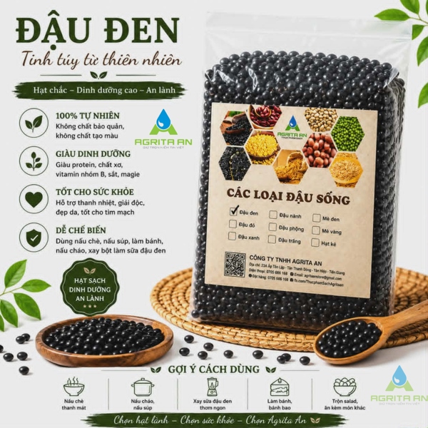 Hạt Đậu Đen Xanh Lòng 500g
