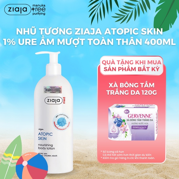Nhũ Tương Ziaja Med Ẩm Mượt Da Toàn Thân 1% Urê Ziaja Med Atopic Skin 400ml