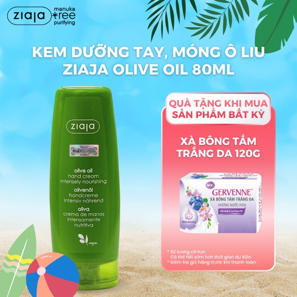 Kem Dưỡng Tay & Móng Ô Liu Ziaja Olive Oil Hand Cream Intensely Nourishing 80ml