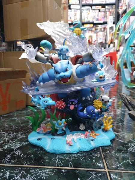 Mua bán (NOBOX FROAKIE GÃY TAY ĐÃ FIX) PVC POKEMON BLASTOISE BOOTLEG