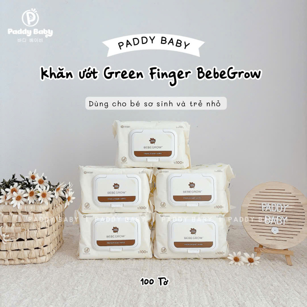 Khăn ướt Green Finger BebeGrow 100 tờ/gói