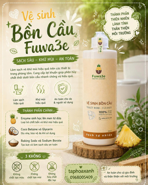 Fuwa3e Vệ sinh bồn cầu 500ml
