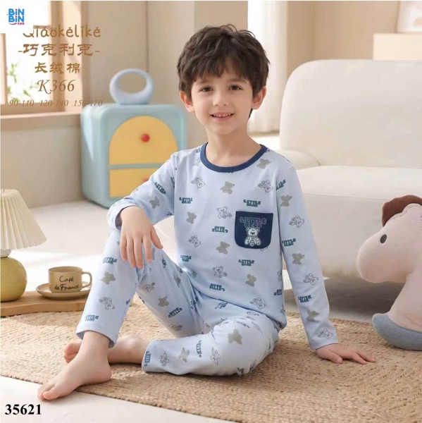 35621-Bộ Qke TD Gấu Little Xanh