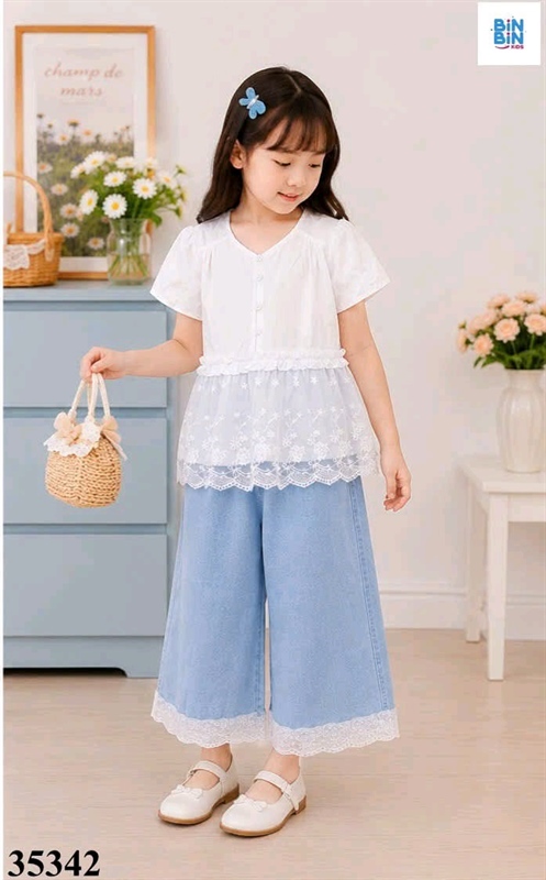 35342-Set QD ren hoa trắng