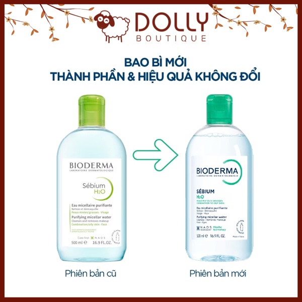 Nước Tẩy Trang Cho Da Dầu & Hỗn Hợp Bioderma Sebium H2O 500ml