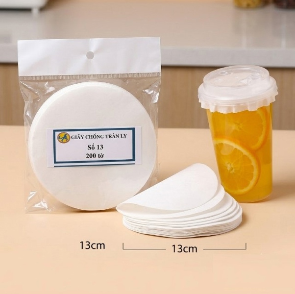 Giấy chống tràn ly 13cm 200c