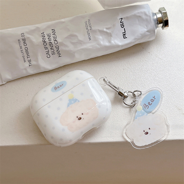 Case Trắng Cún Mũ Xanh + Móc - Pro/Pro2