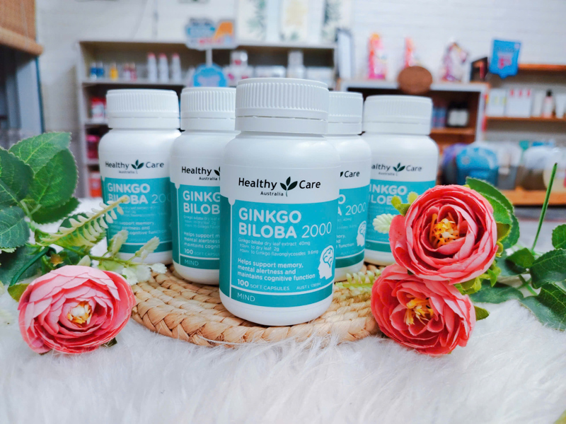 Bổ não Ginkgo Biloba Healthy Care Úc 2000mg - 100 viên