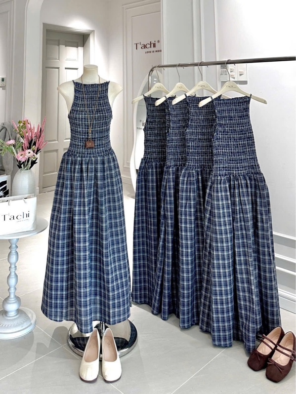 Maxi caro xanh nhún chỉ KA
