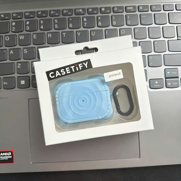 Case Airpod Su Trơn Xanh + Móc -4