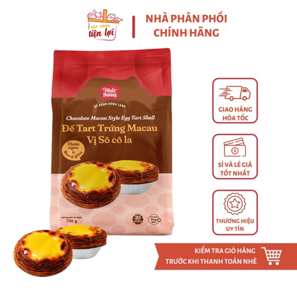 Đế Tart Trứng Macau Vị Sô Cô La Nhất Hương (750 g – 30 cái)