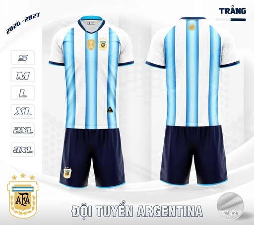 Bộ bóng đá Argentina sọc (mè)