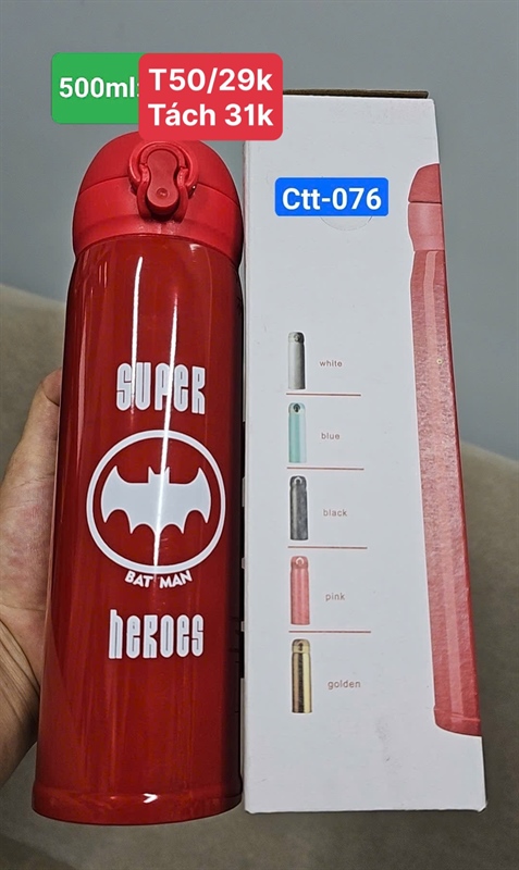 Bình nhiệt nắp bật 500ml Ctt-076(50)