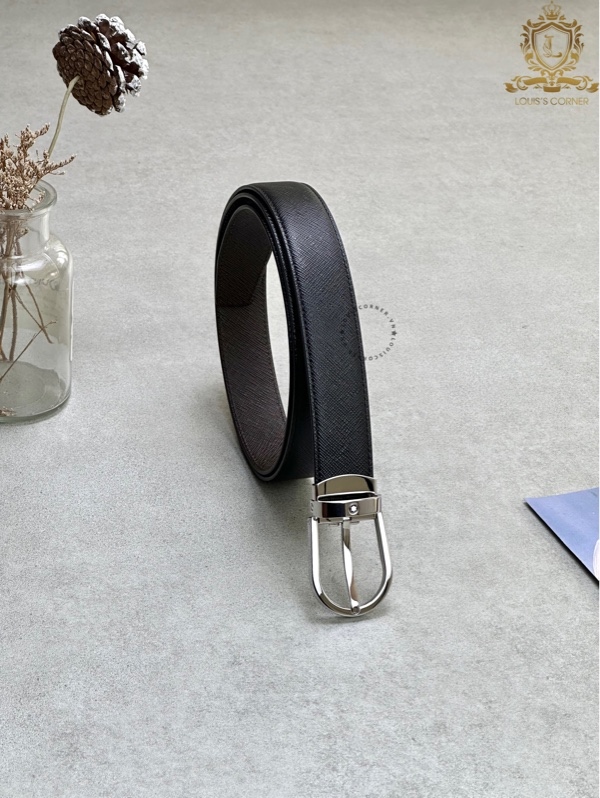 Belt Montblanc horseshoe shiny sartorial black/brown 3.0