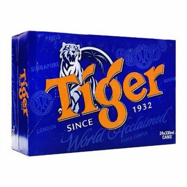 Bia Tiger lon 330ml xanh
