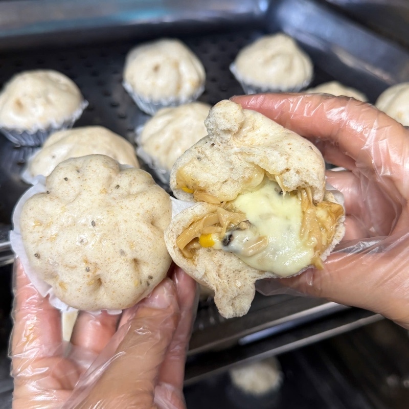 BÁNH BAO GÀ NẤM PHOMAI VỎ YẾN MẠCH HẠT CHIA (HỘP 10 CHIẾC)