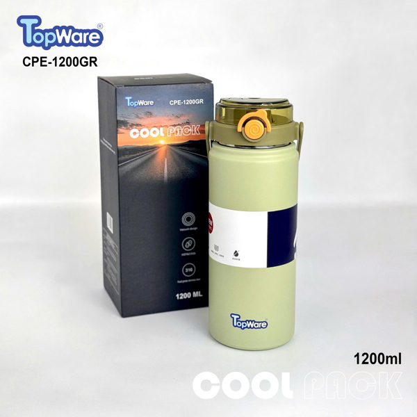 BÌNH NƯỚC TOPWARE COOL PACK (CPE-1200GR - Màu xanh )