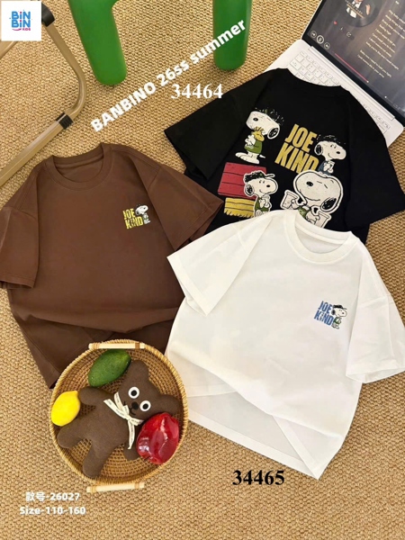 34465- Áo BBN trắng cún Snoopy