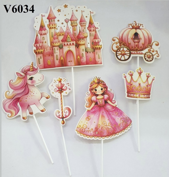 Set cắm công chúa lâu đài hồng + ngựa Pony - V6034