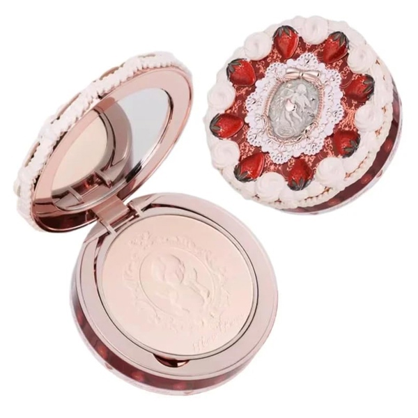 FLOWER KNOWS Phấn Phủ Nén Strawberry Cupid Collection Pressed Powder - 02 Ivory Beige