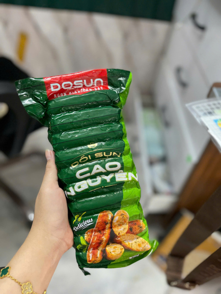 Dồi sụn cao nguyên-DOSUN xanh gói 1kg/20c (thùng 20kg)