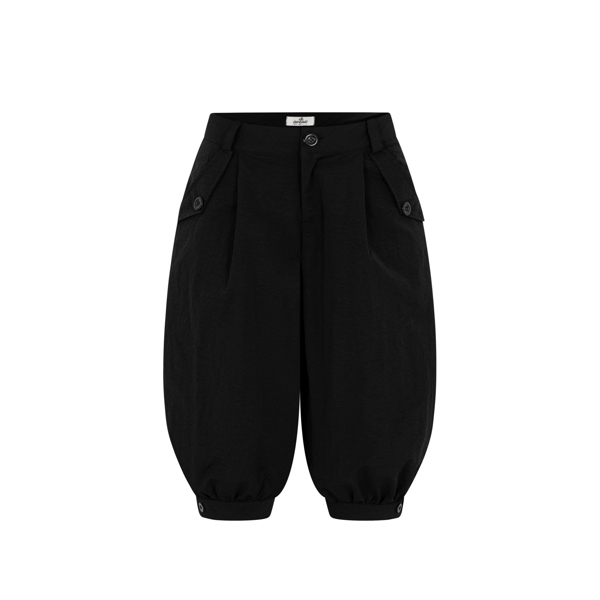 Quần Dù Lửng TWENTI Form Capri Ống Rộng - Quần Capri Đen - 0