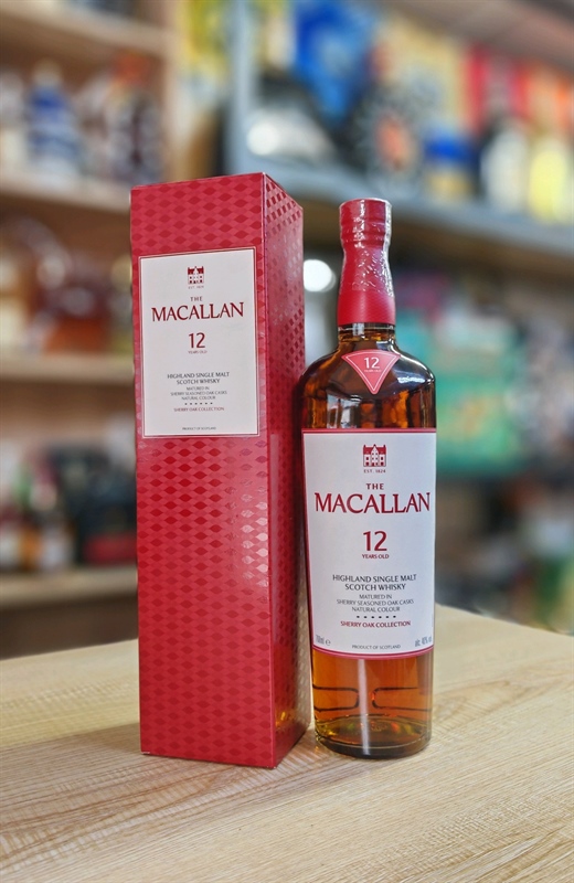 Rượu Macallan 12 năm Sherry Oak 70cl 43% hộp đỏ NK