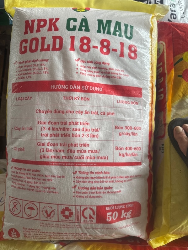 Npk 18.8.18 gold bao 50kg