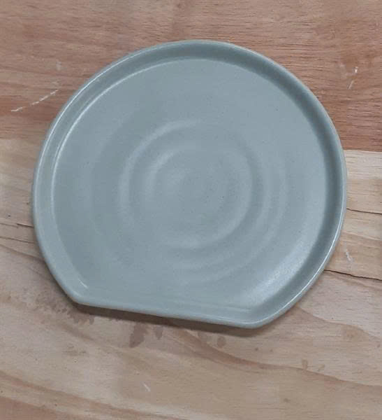 Ariel - Round Flat Plate 26cm - Dĩa tròn vành đứng cắt góc 26cm xanh ngọc (matte)