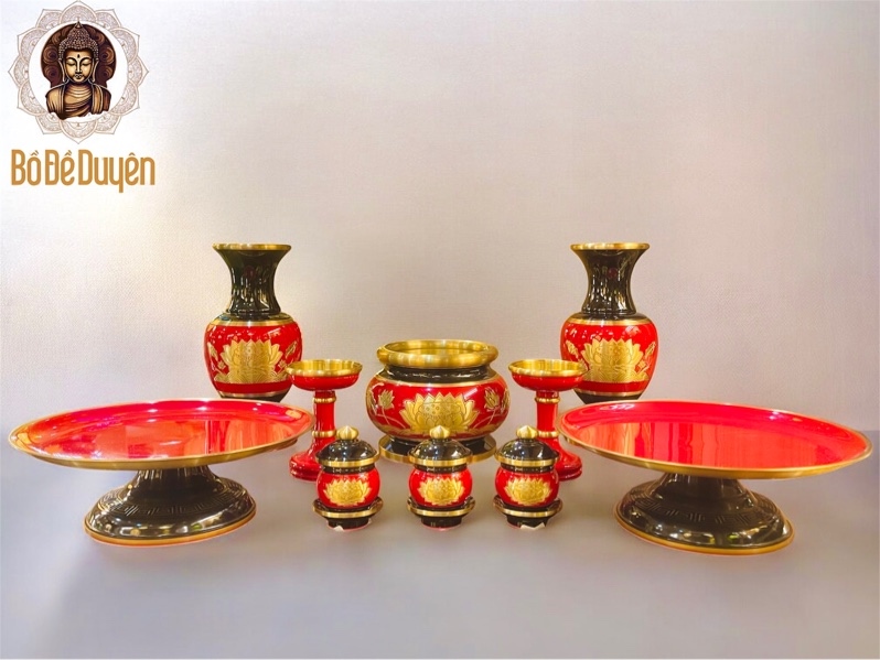 Bộ Đồ Đồng Sen Đỏ