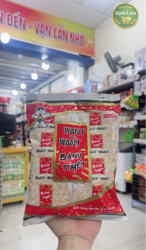 Bịch bánh gạo Want Want tuyết 84g ( đỏ )