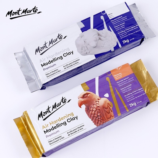 Đất sét tạo hình hiệu Mont Marte, trọng lượng 500 gms, MM Air Hardening Modelling Clay