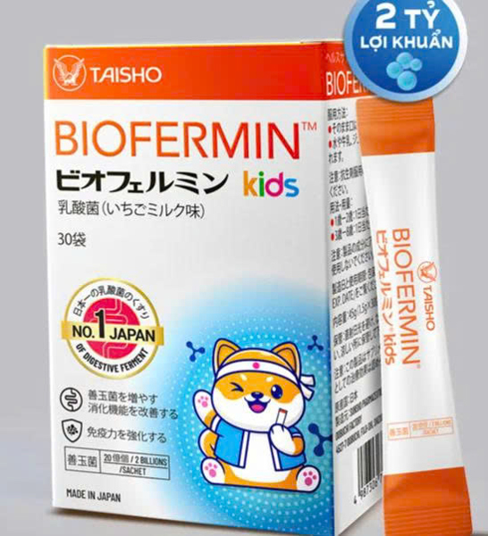 Men vi sinh Nhật Bản Biofermin kids 1.5g x 30 gói, hỗ trơ tiêu hóa, cải thiện rối loạn tiêu hóa