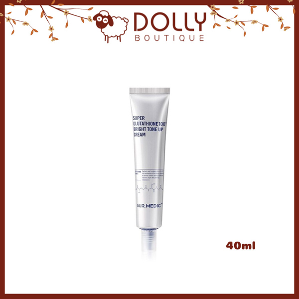 Kem Dưỡng Sur.Medic+ Nâng Tông & Làm Sáng Da Super Glutathione 100 Bright Tone Up Cream 40ml