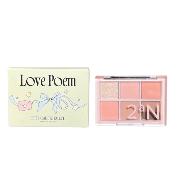 2aN Bảng Mắt Better Me Eye Palette 6 ô - 22 Love Poem