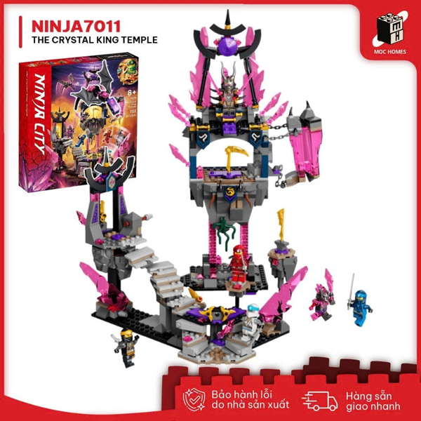 Đồ chơi lắp ráp Ninja go Ngôi Đền Của Chúa Tể pha lê Crystal King 7011