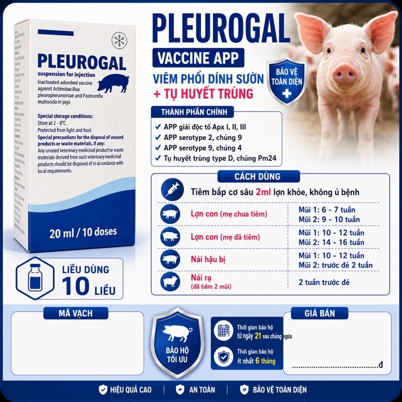 TV Pleurogal 10ds (appl10) app tụ huyết trùng
