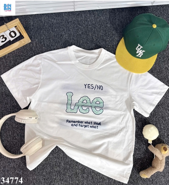 34774- Áo thun BBN Yes/No Lee trắng