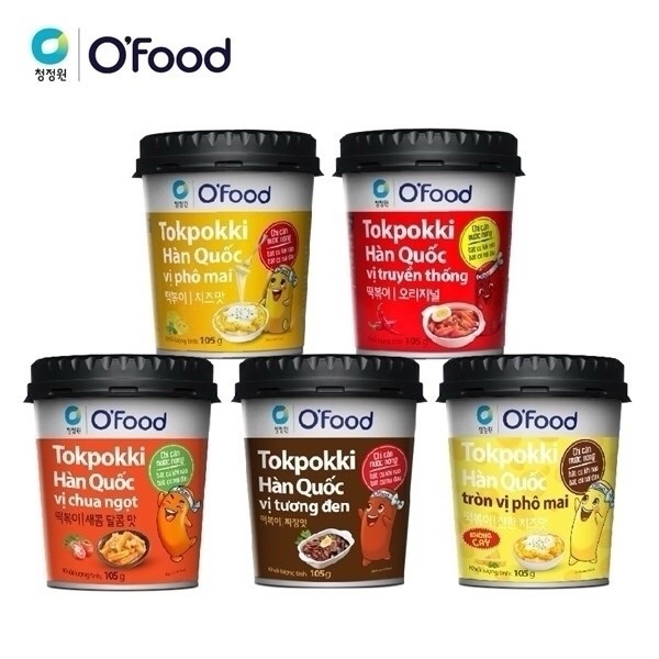 Tokppokki Hàn Quốc Vị phô mai O'food 105g korean tokppokki cheese O'food 105g