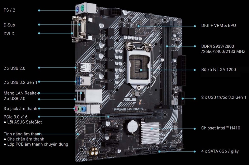 MAIN ASUS H410 MK (BH 12T)