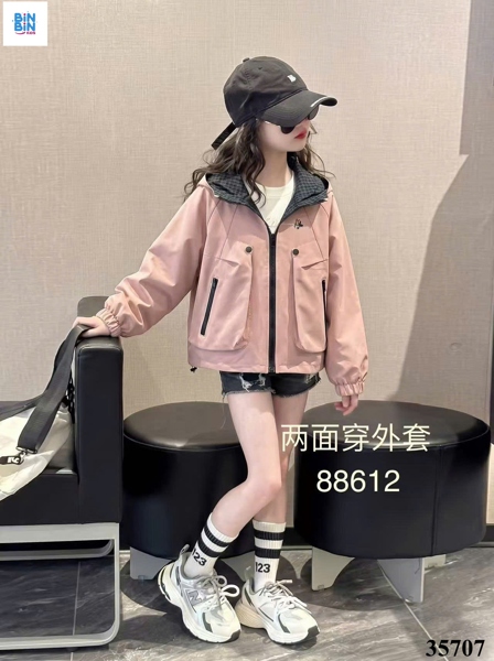 35707-Áo Gió Mickey Hồng Đất