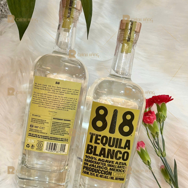 Tequila 818 Blanco 750 ml - hình mô tả 2