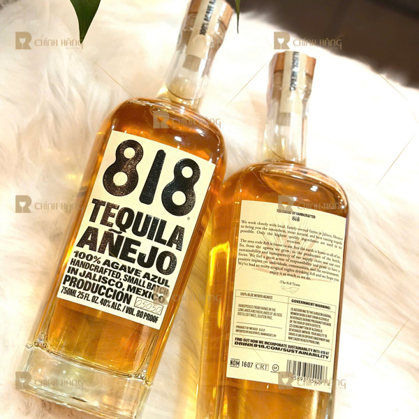 Tequila 818 Anejo 750 ml - hình mô tả 2