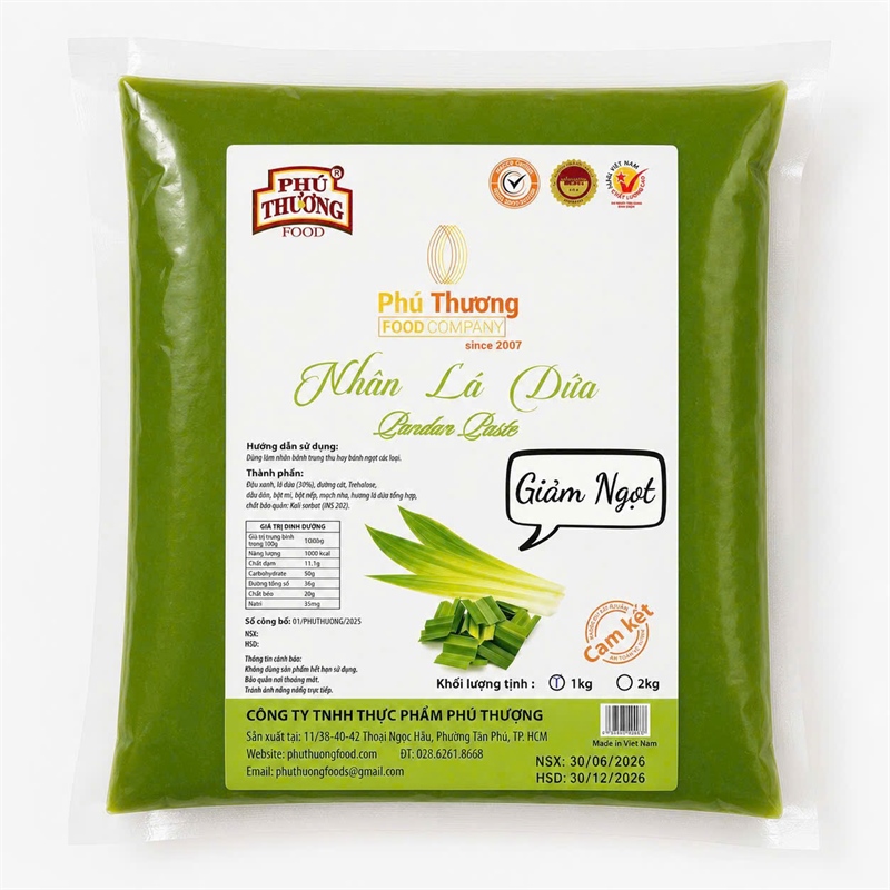 Lá dứa Giảm ngọt PT 1Kg