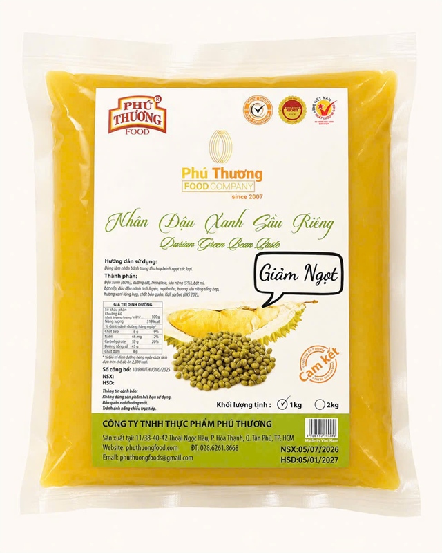Sầu riêng Đậu xanh Giảm ngọt PT 1Kg