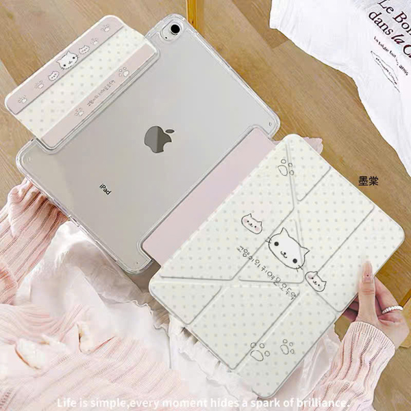Case Ipad Kem Chấm Bi 3 Mèo - PRO 12.9 Inch