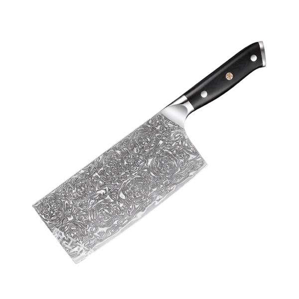 Dao Thái Damascus Cán Gỗ Đen 皇 (Lõi VG-10 67 lớp)