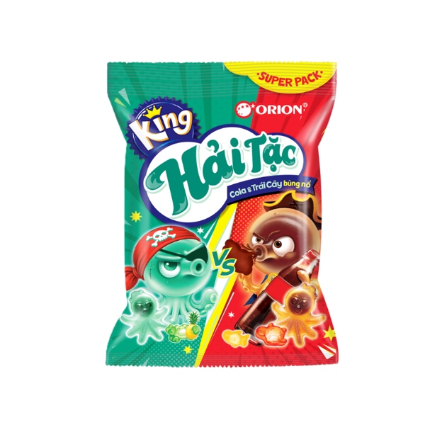 ORION Kẹo dẻo Boom Hải tặc Cola & trái cây bùng nổ 57,5g