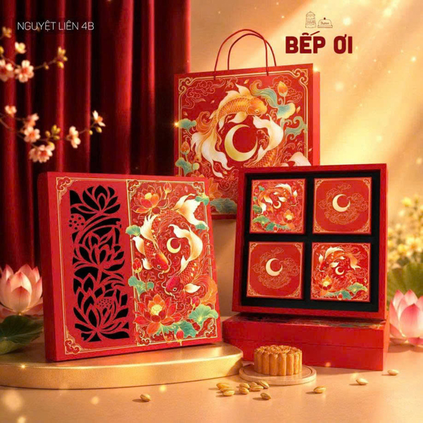 HỘP ĐỰNG BÁNH TRUNG THU NGUYỆT LIÊN 4B