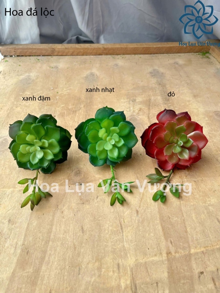 Hoa đá lộc - xanh nhạt - Hoa đá - Hoa Lụa Vân Vượng